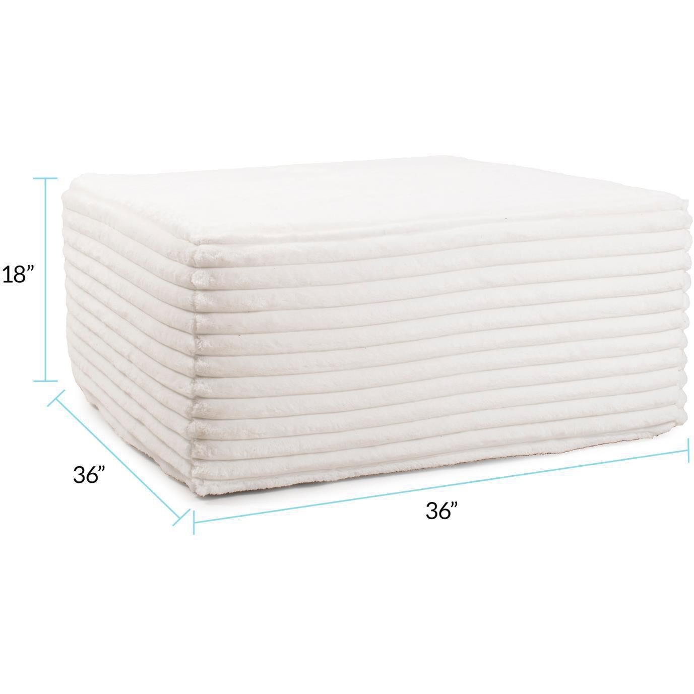 Shar Pei Universal 18 inch White Ottoman